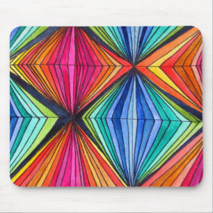 Rainbow Geometrische Optische Kunst Mousepad