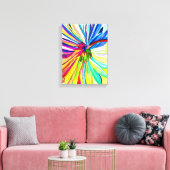 Rainbow gerbera farbenfrohe Blume Leinwanddruck (Insitu (Wohnzimmer))