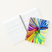 Rainbow gerbera farbenfrohe Blume Notizblock (Innenseite)