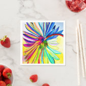 Rainbow gerbera farbenfrohe Blume Serviette (Beispiel)