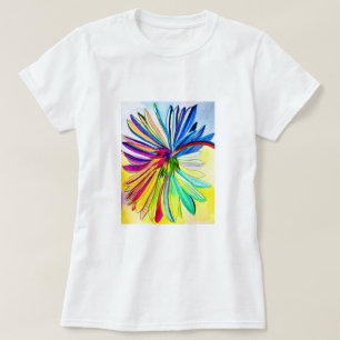 Rainbow gerbera farbenfrohe Blume T-Shirt