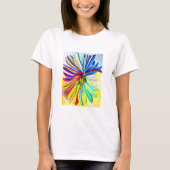 Rainbow gerbera farbenfrohe Blume T-Shirt (Vorderseite)