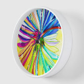 Rainbow gerbera farbenfrohe Blume Uhr (Winkel)