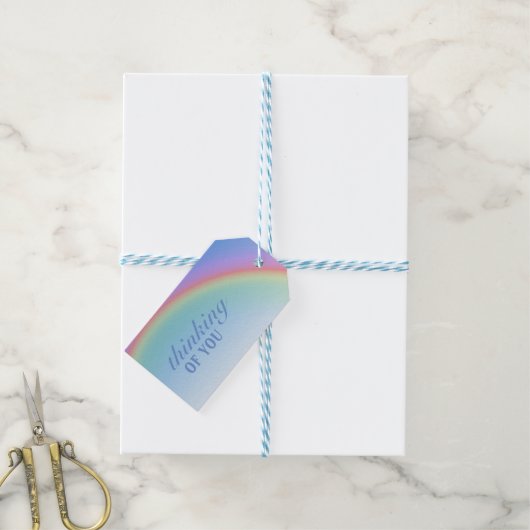 Rainbow Geschenkanhänger (Mit Garn)