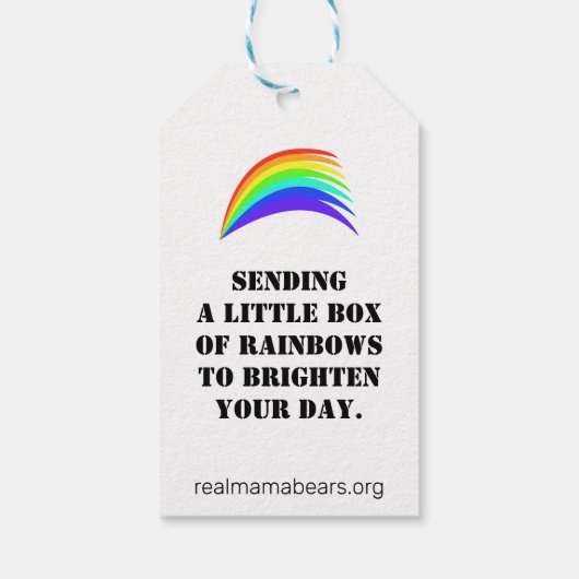 Rainbow-Geschenkmarke Geschenkanhänger (Rückseite)