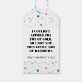 Rainbow-Geschenkmarke Geschenkanhänger (Rückseite)