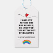 Rainbow-Geschenkmarke Geschenkanhänger (Rückseite)