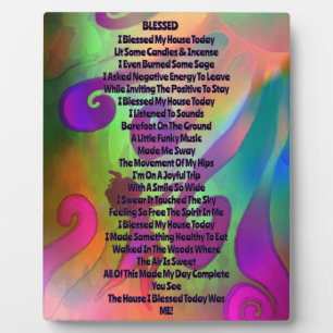 Rainbow Gesegnetes Poem Tabletop Plaque mit Easel Fotoplatte
