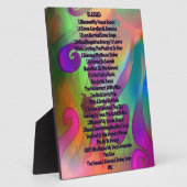 Rainbow Gesegnetes Poem Tabletop Plaque mit Easel Fotoplatte (Seite)