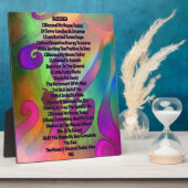 Rainbow Gesegnetes Poem Tabletop Plaque mit Easel Fotoplatte (Seite)