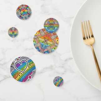 Rainbow-gestanztes Glas Confetti Konfetti