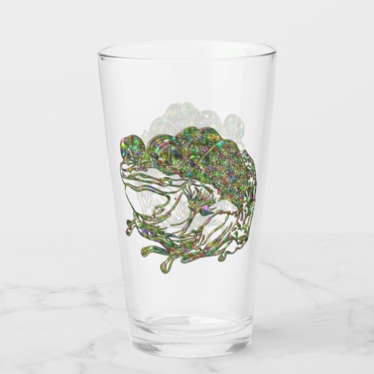 Rainbow-gestanztes Glas Look Frosch Art Beer Drink (Rückseite)