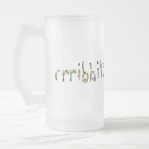 Rainbow-gestanztes Glas Look Frosch Art Mattglas Bierglas