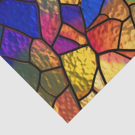 Rainbow-gestanztes Glasmuster Seidenpapier (Detail)