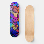 Rainbow-gestanztes Glasmuster Skateboard (Vorderseite)
