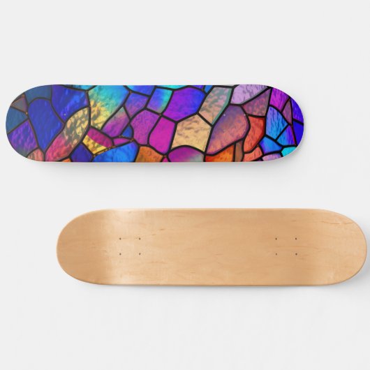 Rainbow-gestanztes Glasmuster Skateboard (Horizontal)