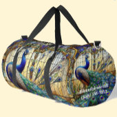 Rainbow-gestanztes Glass Peacock Große Duffel-Tasc Duffle Bag