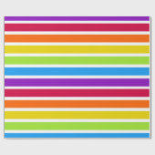 Rainbow-gestreift Bright Horizontal Geschenkpapier (Flach)