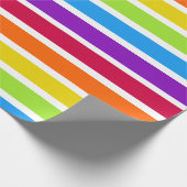 Rainbow-gestreift Bright Horizontal Geschenkpapier (Ecke)