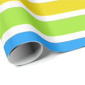 Rainbow-gestreift Bright Horizontal Geschenkpapier (Rolleneckpunkt)