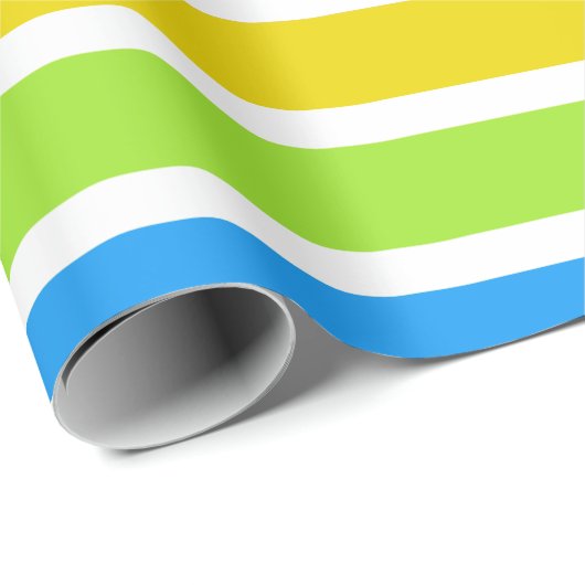 Rainbow-gestreift Bright Horizontal Geschenkpapier (Rolleneckpunkt)