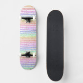 Rainbow gestreift skateboard (Vorderseite)