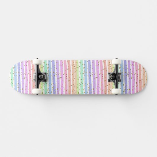Rainbow gestreift skateboard (Horizontal)