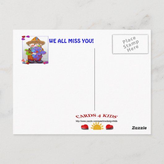 RAINBOW "Get Well bald!" Postkarte (Rückseite)