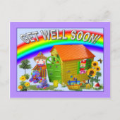 RAINBOW "Get Well bald!" Postkarte (Vorderseite)