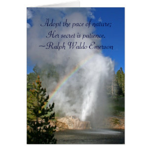 Rainbow Geyser Yellowstone w/Famous Emerson Quote