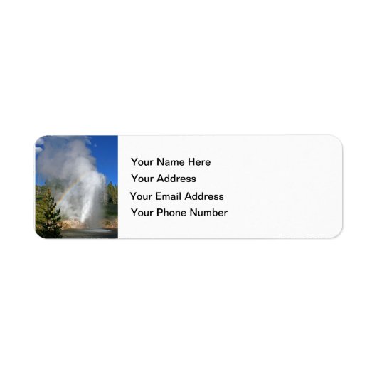 Rainbow Geyser Yellowstone w/Famous Emerson Quote (Vorne)