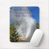 Rainbow Geyser Yellowstone w/Famous Emerson Quote Mousepad (Mit Mouse)