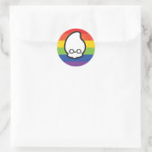 Rainbow Ghost Tintenfisch Runder Aufkleber (Tasche)