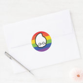 Rainbow Ghost Tintenfisch Runder Aufkleber (Umschlag)