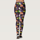 Rainbow Ghost und Pumpkin Prius Halloween Leggings (Rückseite)