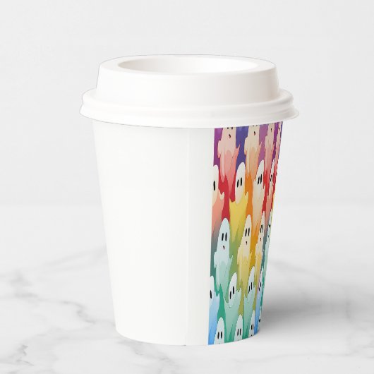 Rainbow Ghosts Pappbecher (Rechts)