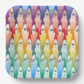 Rainbow Ghosts Pappteller (Vorderseite)
