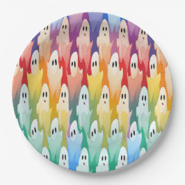 Rainbow Ghosts Pappteller