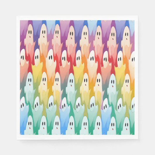 Rainbow Ghosts Serviette (Vorderseite)