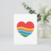 Rainbow Gift Popular Presular Heart Postkarte (Stehend Vorderseite)