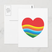 Rainbow Gift Popular Presular Heart Postkarte (Vorne/Hinten)