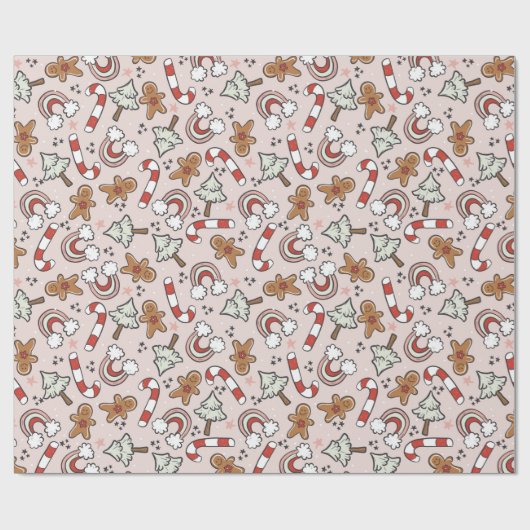 Rainbow Gingerbread Geschenkpapier (Flach)