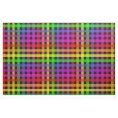 Rainbow Gingham auf schwarz Stoff (Yard (91,4 cm))