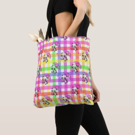 Rainbow Gingham Design Tasche