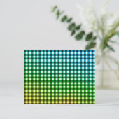 Rainbow-Gingham Postkarte (Stehend Vorderseite)