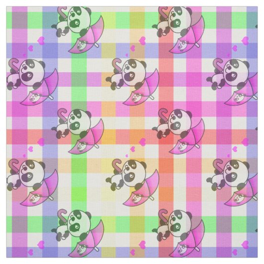 Rainbow Gingham Stoff (Muster)