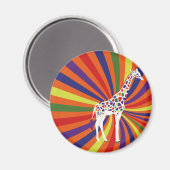 Rainbow Giraffe Art Magnet (Vorderseite/Rückseite)