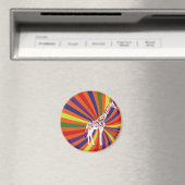 Rainbow Giraffe Art Magnet (In Situ (Geschirrspüler))