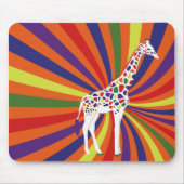 Rainbow Giraffe Art Mousepad (Vorne)