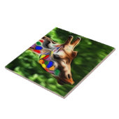Rainbow Giraffe Fliese (Seite)